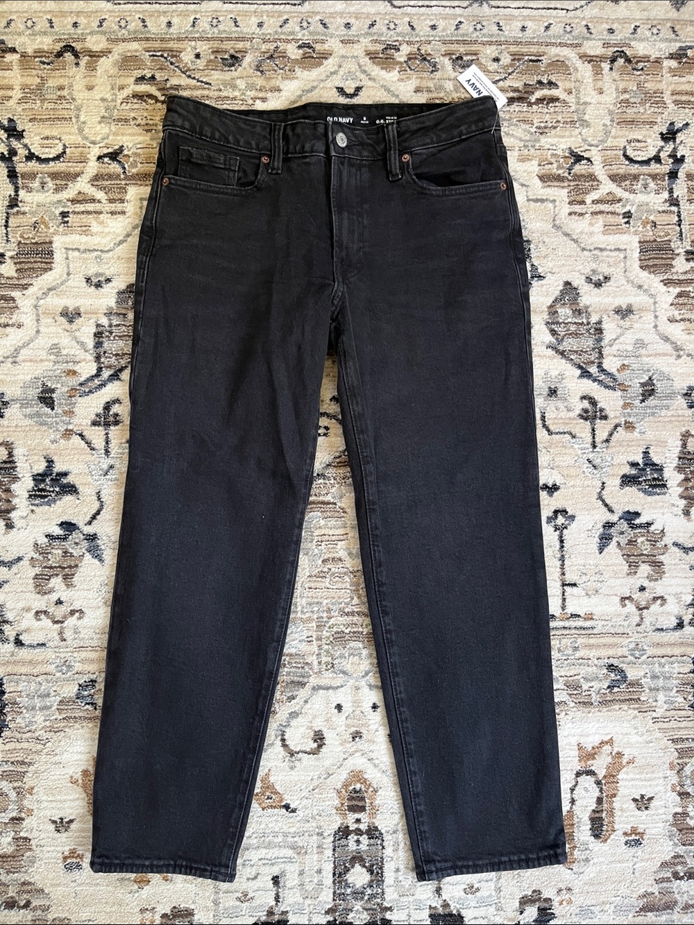 Old Navy Black Straight-Leg Jeans